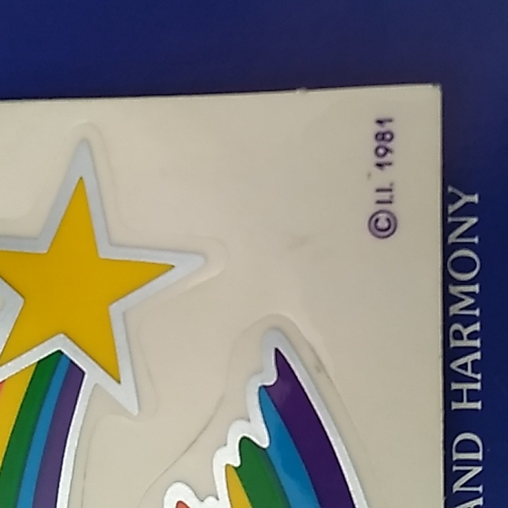 Vintage 1981 Little Rainbow Comet transparent  window decals - Picture 2 of 4